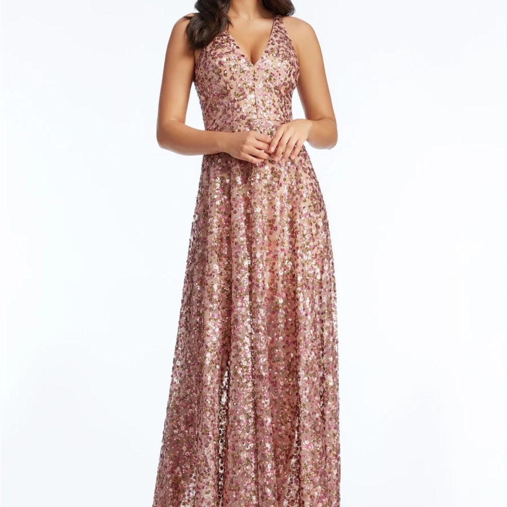 Dress the Population Rose Gold Sequin Gown